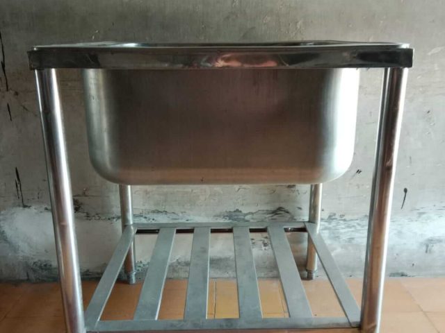 Meja Sink Stainless 1 Lubang (Rak Bawah)